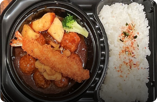 ミートボールのビーフシチュー弁当